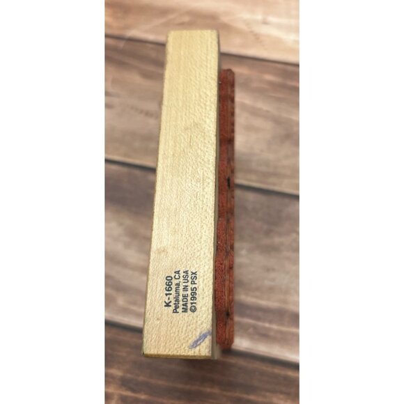 1995 PSX K-1660 NOW DASHER NOW DANCER CHRISTMAS REINDEER WOOD MOUNT RUBBER STAMP - Picture 3 of 6